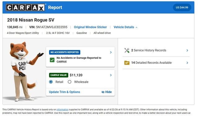 2018 Nissan Rogue SV