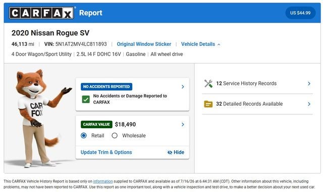 2020 Nissan Rogue SV