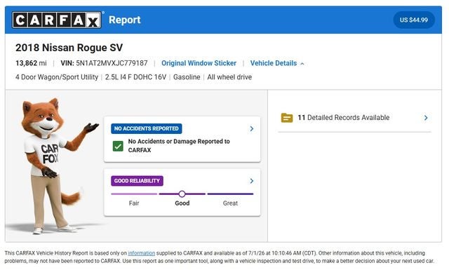 2018 Nissan Rogue SV