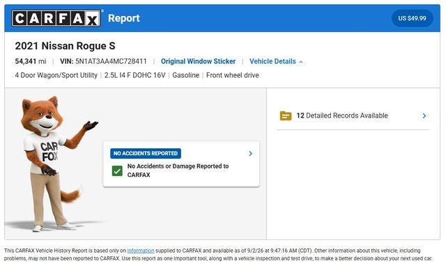2021 Nissan Rogue S