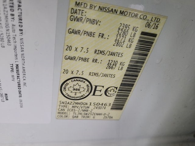 2016 Nissan Murano Platinum