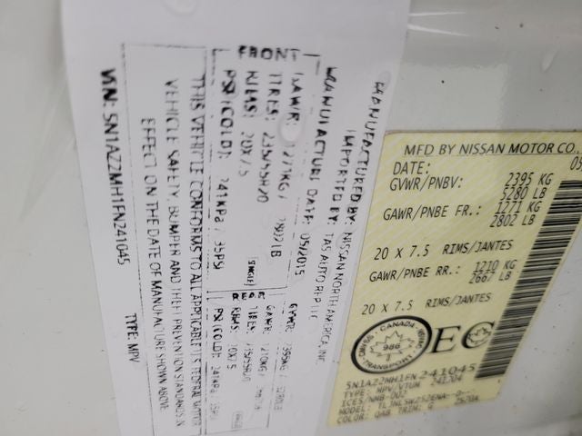 2015 Nissan Murano Platinum AWD