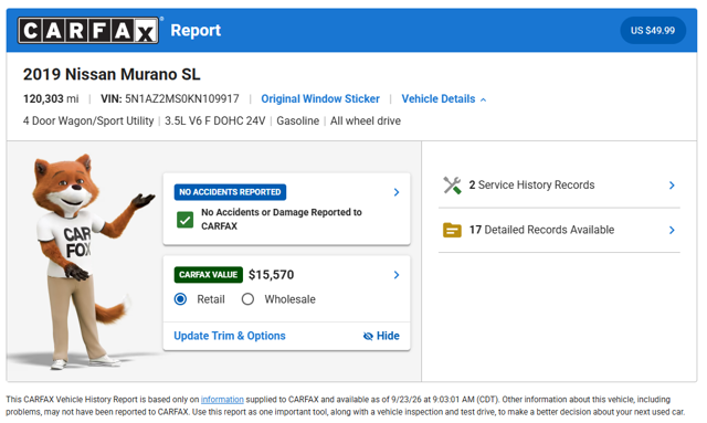 2019 Nissan Murano Platinum