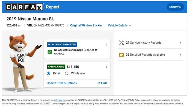 2019 Nissan Murano SL