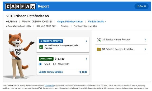 2018 Nissan Pathfinder SL