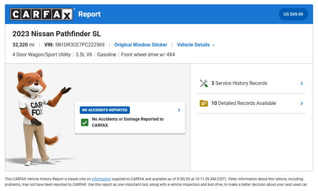 2023 Nissan Pathfinder SL