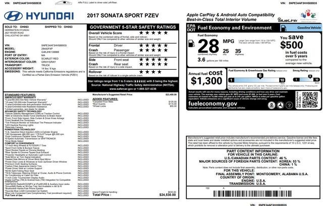 2017 Hyundai Sonata Sport