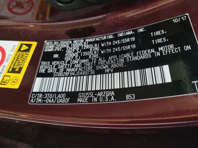 2018 Toyota Highlander Limited Platinum