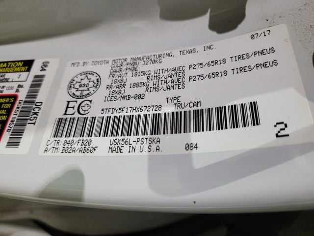 2017 Toyota Tundra SR5