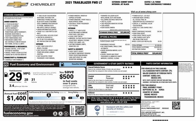 2021 Chevrolet TrailBlazer LT