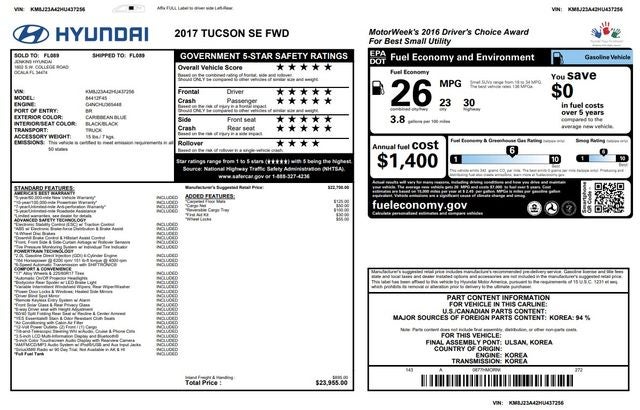 2017 Hyundai Tucson SE