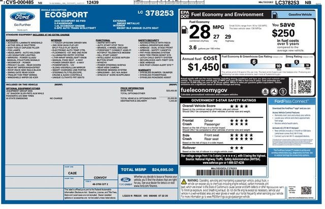 2020 Ford EcoSport SE